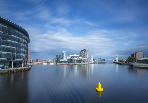 View of the basin at Salford Quays. Poster Print by Loop Images Ltd. (17 x 12)