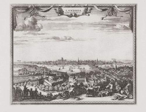 London, England, in 1726 as seen by an anonymous artist. Poster Print by Ken Welsh (17 x 13)