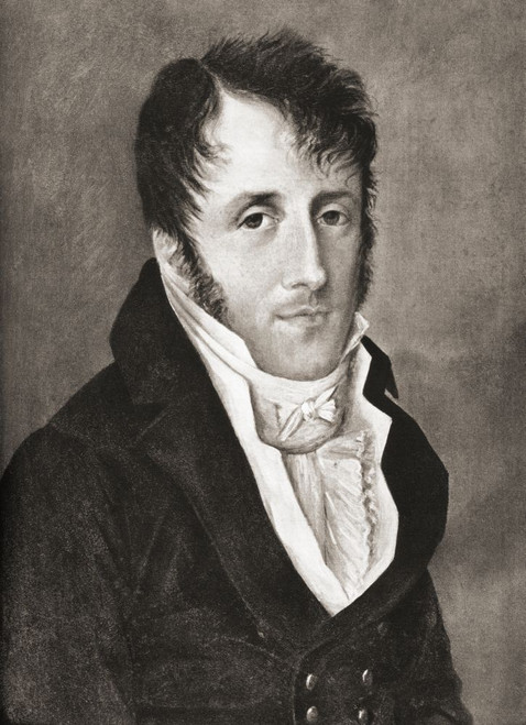 Fran�ois-Ren̩ (Auguste), vicomte de Chateaubriand, 1768 - 1848.  French writer, politician, diplomat and historian,  considered the founder of Romanticism in French literature.  After a contemporary print. Poster Print by Ken Welsh (12 x 16)