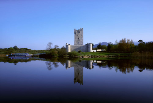 Rosss Castle With Tourist Boat, Killarney, Co Kerry, Ireland Poster Print by The Irish Image Collection (18 x 12)