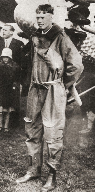 EDITORIAL Charles Augustus Lindbergh, 1902 - 1974.  American aviator, military officer, author, inventor, and activist.  From The Pageant of the Century, published 1934. Poster Print by Ken Welsh (9 x 19)