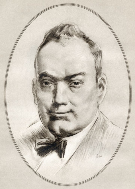 Enrico Caruso, 1873 -  1921.  Italian operatic tenor.  Illustration by Gordon Ross, American artist and illustrator (1873-1946), from Living Biographies of Famous Men. Poster Print by Ken Welsh (12 x 16)