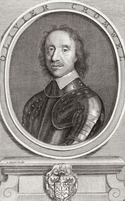Oliver Cromwell, 1599 to 1658.  English military leader and politician.  After an 18th century engraving. Poster Print by Ken Welsh (11 x 17)