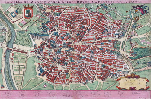 Anonymous map of Madrid dating from late 17th or early 18th century. Poster Print by Ken Welsh (20 x 13)