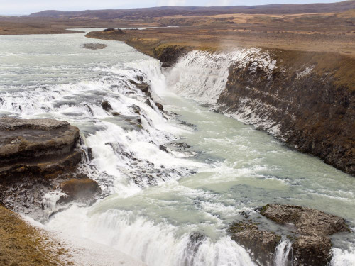 Gullfoss the Golden Waterfall in Iceland. Poster Print by Loop Images Ltd. (17 x 13)
