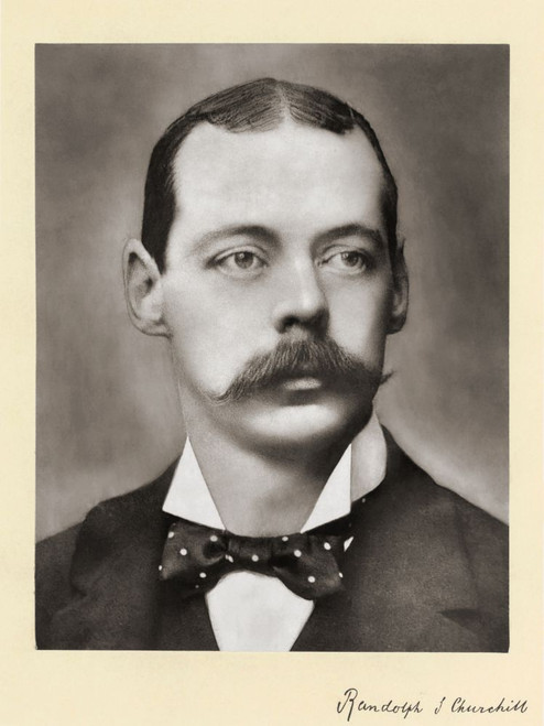 Lord Randolph Henry Spencer Churchill,  1849 - 1895.  British statesman.  Father of Sir Winston Churchill. Poster Print by Ken Welsh (12 x 16)