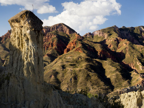 Surreal landscape of Moon Valley in La Paz in Bolivia. Poster Print by Loop Images Ltd. (17 x 12)