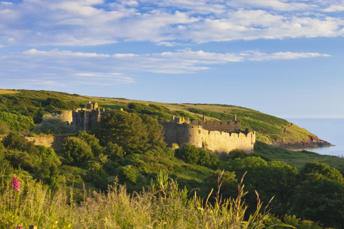 Manorbier Castle. Poster Print by Loop Images Ltd. (18 x 12)