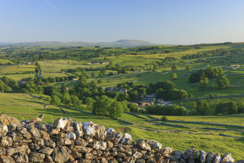 Overview of countryside near Malham. Poster Print by Loop Images Ltd. (18 x 12)
