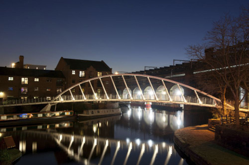 A view of the Castlefield area of Manchester. Poster Print by Loop Images Ltd. (17 x 11)