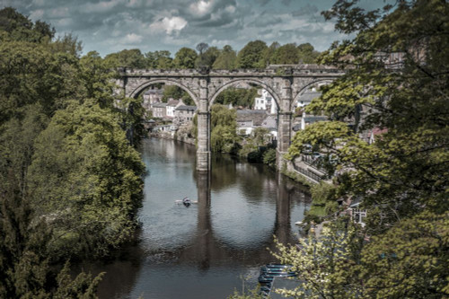 Bridge over the river Nidd at Knaresborough in North Yorkshire. Poster Print by Loop Images Ltd. (17 x 11)