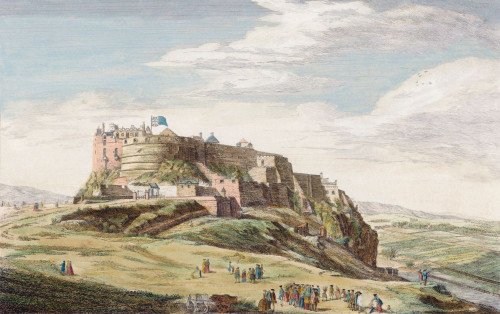 East view of the city of Edinburgh.  After a work dated 1753 by Paul Sandby.   Later colourization.  Edinburgh, Scotland. Poster Print by Ken Welsh (17 x 11)