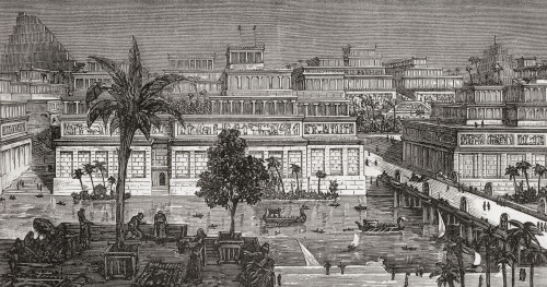 Ancient Babylon. From Cassell's Universal History, published 1888. Poster Print by Ken Welsh (21 x 11)