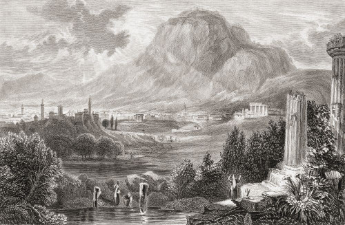 A view of Corinth, Greece. Poster Print by Ken Welsh (18 x 12)