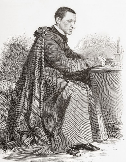 Xavier de Merode, 1820 - 1874.  Belgian prelate, archbishop and statesman of the Papal states.  From The Illustrated London News, published 1865. Poster Print by Ken Welsh (12 x 16)
