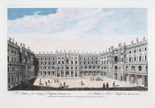 The Palace of the King of Germany at Berlin.  After a mid-18th century hand-coloured engraving. Poster Print by Ken Welsh (17 x 11)