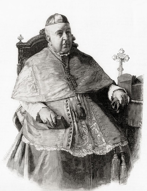 Miguel Paya y Rico, 1811 - 1891. Archbishop of Santiago de Compostela. From La Ilustracion Espa̱ola y Americana, published 1892. Poster Print by Ken Welsh (12 x 16)