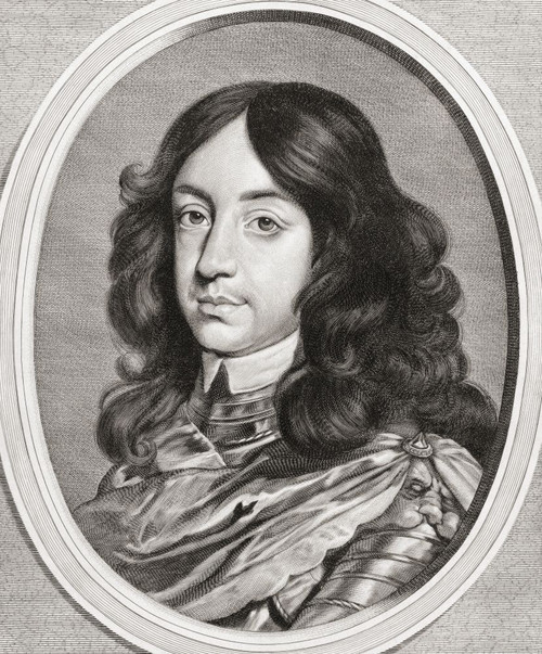 Charles II, 1630 ∩┐╜ 1685. King of England, Scotland and Ireland.  After a 17th century engraving by Cornelis Visscher from a work by Gerard van Honthorst. Poster Print by Ken Welsh (14 x 16)