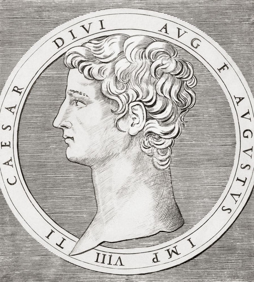 Tiberius, 43 BC - 37 AD.  Born Tiberius Claudius Nero.  Second emperor of the Roman Empire. Poster Print by Ken Welsh (13 x 14)
