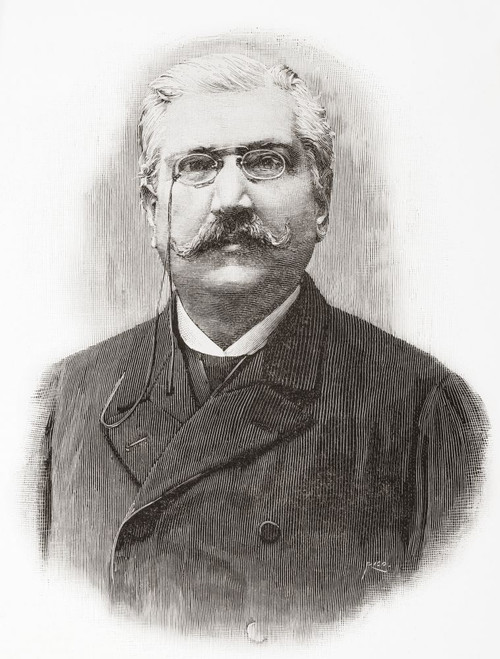 Manuel Pinheiro Chagas, 1842 - 1895.  Portuguese author, journalist and politician.  From La Ilustracion Artistica, published 1887. Poster Print by Ken Welsh (12 x 16)
