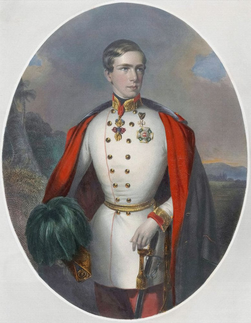 Franz Joseph I aka Francis Joseph I, 1830 - 1916.  Emperor of Austria and King of Hungary, King of Bohemia.   After an engraving  by Karl Mahlknecht. Poster Print by Ken Welsh (12 x 15)