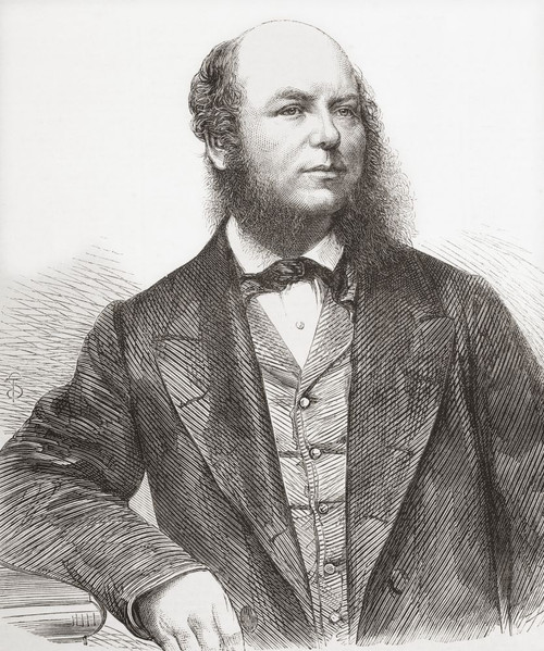 George Wingrove Cooke, 1814 - 1865.  British lawyer and historian.  From The Illustrated London News, published 1865. Poster Print by Ken Welsh (13 x 15)