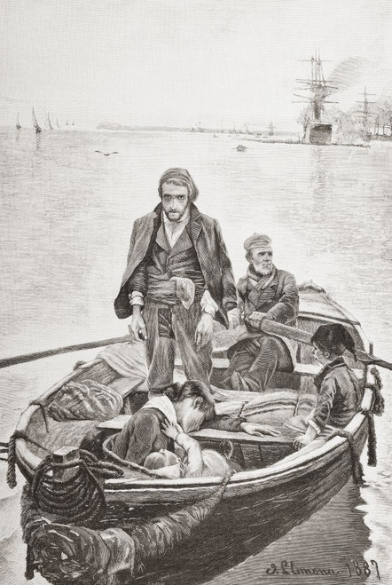 The emigrants.  From Ilustracion Artistica, published 1887. Poster Print by Ken Welsh (11 x 17)