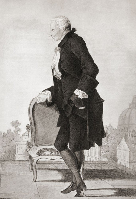 Laurence Sterne, 1713 - 1768.   Irish-born English novelist and Anglican clergyman. Poster Print by Ken Welsh (11 x 17)