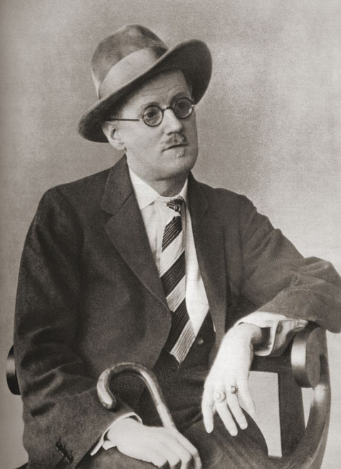 James Augustine Aloysius Joyce, 1882 - 1941.  Irish novelist, short story writer, and poet.  After a contemporary print. Poster Print by Ken Welsh (12 x 16)