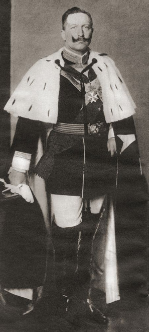 Wilhelm II, 1859 -1941.  Last German Emperor (Kaiser) and King of Prussia.  From These Tremendous Years, published 1938. Poster Print by Ken Welsh (9 x 21)