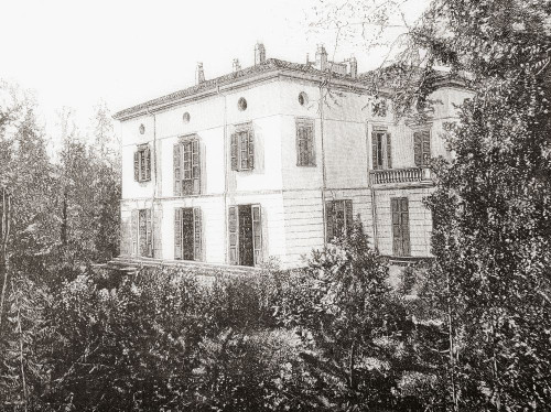 Giuseppe Verdi's residence.  Villa Verdi, Sant'Agata, Villanova sull'Arda, Piacenza, Italy.  From Ilustracion Artistica, published 1887. Poster Print by Ken Welsh (16 x 12)
