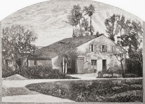 Giuseppe Verdi's childhood home at Le Roncole, Parma, Italy.  From Ilustracion Artistica, published 1887. Poster Print by Ken Welsh (17 x 12)