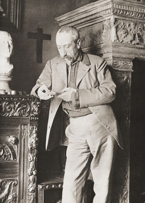 Anatole France, born Fran∩┐╜ois-Anatole Thibault, 1844 -1924.   French poet, journalist, and successful novelist.  After a contemporary print. Poster Print by Ken Welsh (12 x 16)