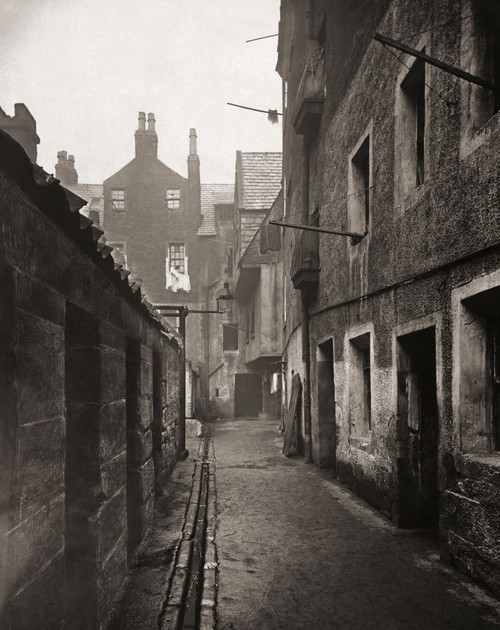 Close, 115 High Street, Glasgow, Scotland in the 1870's. Photograph from The Old Closes and Streets of Glasgow, by Scottish photographer Thomas Annan 1829-1887. Poster Print by Ken Welsh (14 x 17)