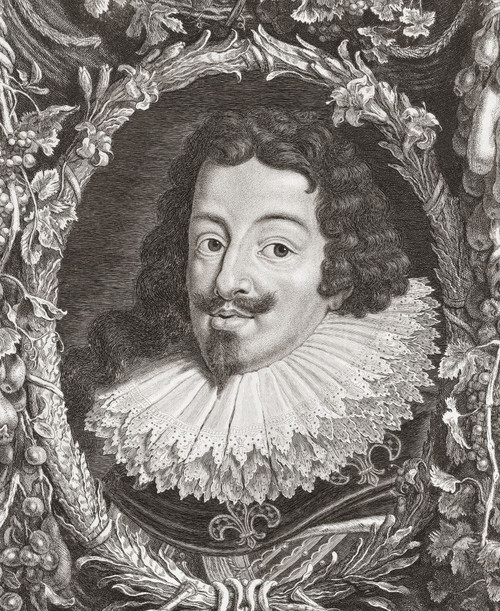Louis XIII, 1601 -1643. King of France from 1610 to 1643 and King of Navarre (as Louis II) from 1610 to 1620.  From a 17th century engraving after a work by Anthony van Dyck. Poster Print by Ken Welsh (12 x 15)