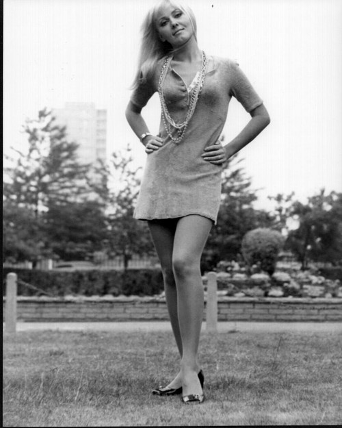 Yutte Stensgaard In Mini Dress Black And White Photo Print (8 x 10)