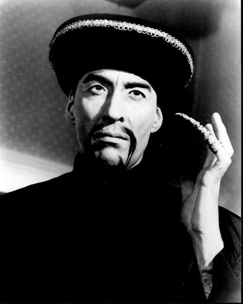 Christopher Lee In The Face Of Fu Manchu Black And White Photo Print (8 x 10)