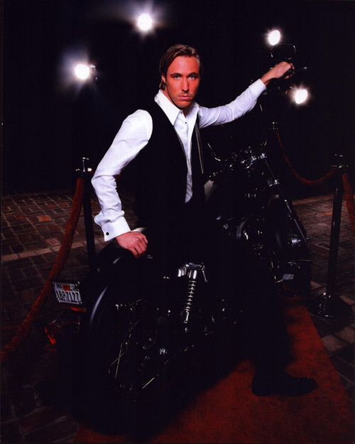 Kyle Lowder On Motorcycle On Red Carpet Photo Print