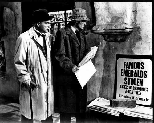 Nigel Bruce And Basil Rathbone In Pursuit To Algiers Black And White Photo Print