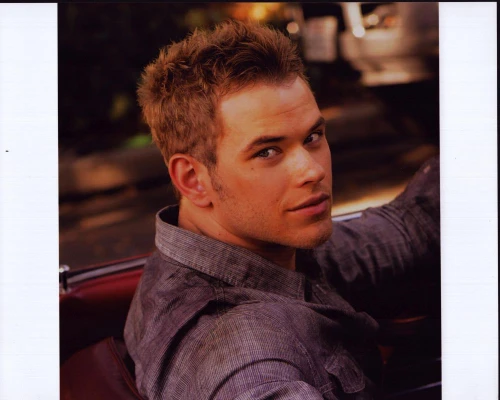 Kellan Lutz In Convertible Car Photo Print