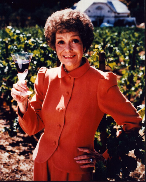 Jane Wyman With Glass Of Wine In Falcon Crest Photo Print