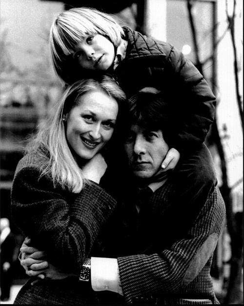 Justin Henry, Meryl Streep And Dustin Hoffman In Kramer Vs. Kramer Black And White Photo Print