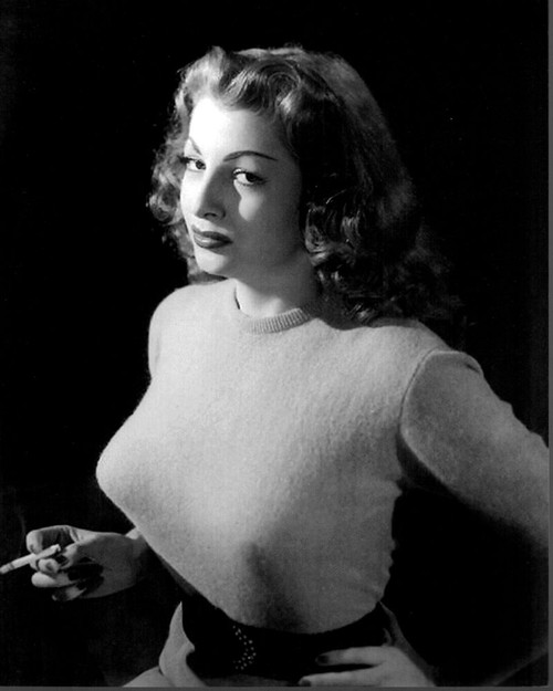 Tempest Storm Smoking Cigarette Black And White Photo Print