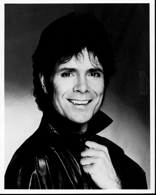 Cliff Richard Headshot In Leather Jacket Black And White Photo Print
