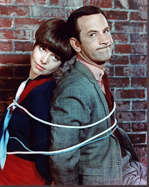 Barbara Feldon And Don Adams Tied Up For Get Smart Photo Print