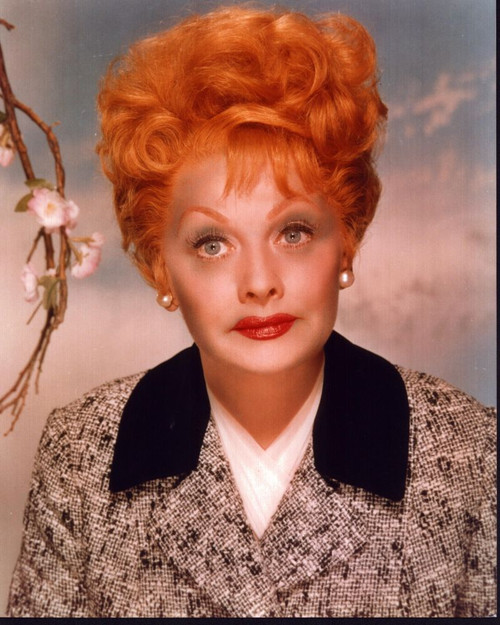 Lucille Ball Headshot In Jack With Black Collar Photo Print (8 x 10)