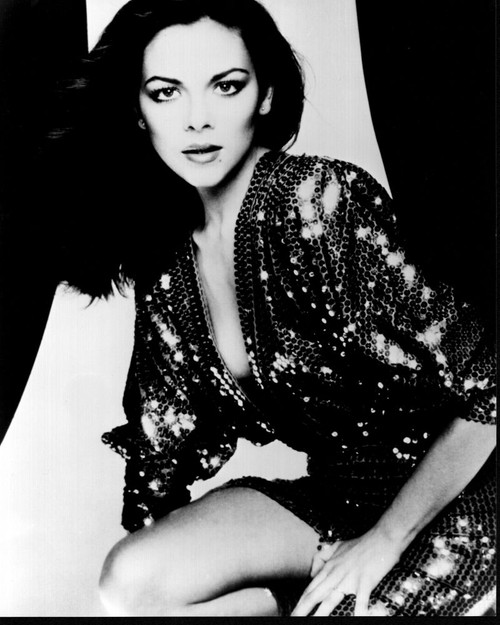 Kim Cattrall In Sequin Dress Black And White Photo Print