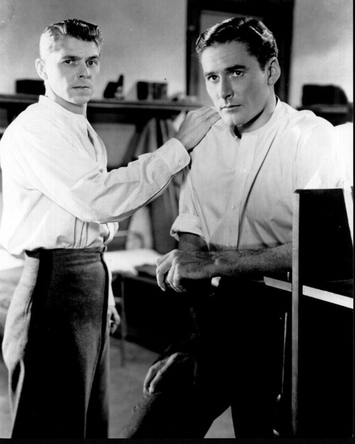 Errol Flynn And Ronald Reagan In Santa Fe Trail Black And White Photo Print (8 x 10)