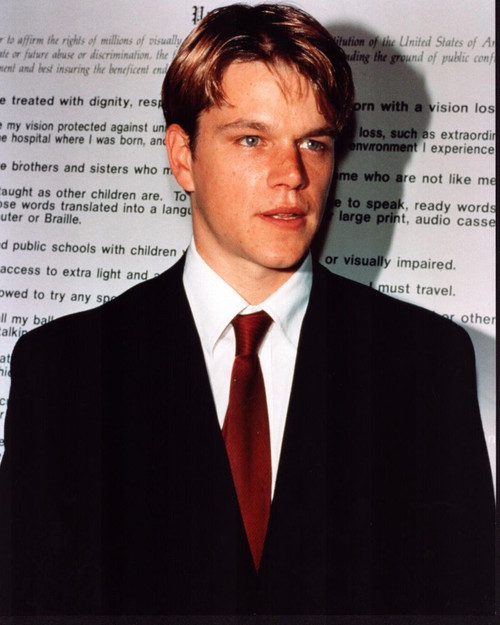 Matt Damon In Suit With Red Tie Photo Print (8 x 10)
