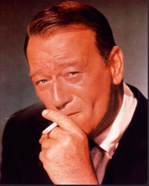 John Wayne Headshot Smoking Cigarette Photo Print